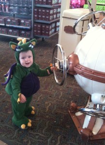 Ronan the baby dragon at Hershey's Chocolate World